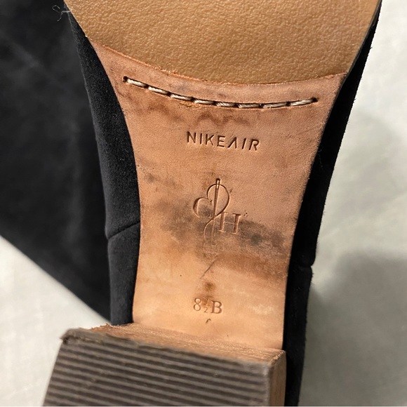 Cole Haan black suede knee high tall heeled pull on Cassidy boots - Picture 11 of 12